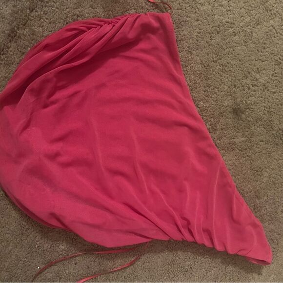 House Of Harlow 1960 2 Piece MIDI Skirt & Top Set Ruched Stretch Mesh sz xs - Picture 9 of 13